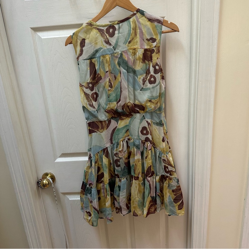 Ted Baker Ellain button up printed sleeveless Floral Dress 2 drop waIst - Picture 8 of 10